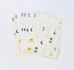 White Goodie Bags with Crescent, Stars and Lantern Pattern (60 bags)