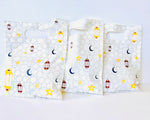 White Goodie Bags with Crescent, Stars and Lantern Pattern (60 bags)