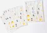 White Goodie Bags with Crescent, Stars and Lantern Pattern (60 bags)