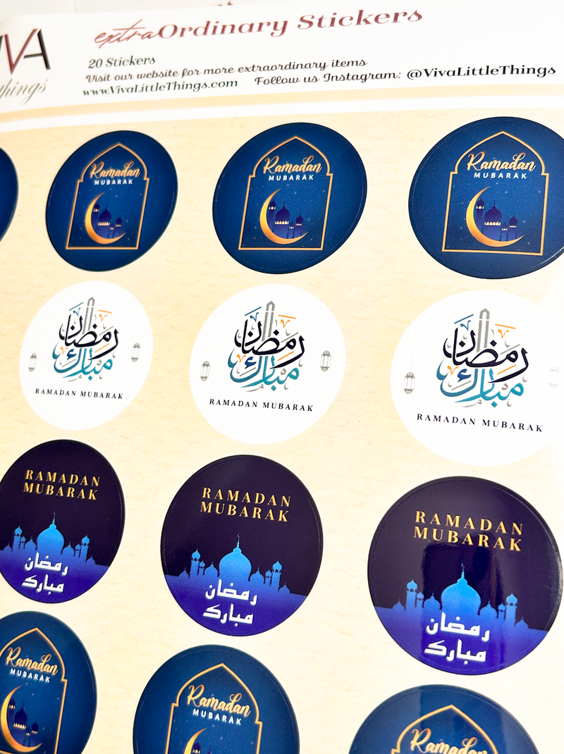 Ramadan Stickers 100 Circle 1.5 inches Stickers